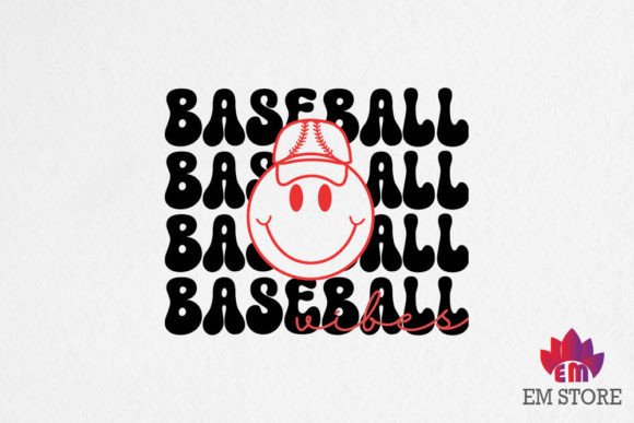 Baseball Vibes - Retro Baseball SVG
