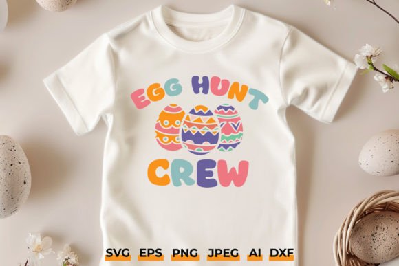 Egg Hunt Crew SVG - Retro Easter Family