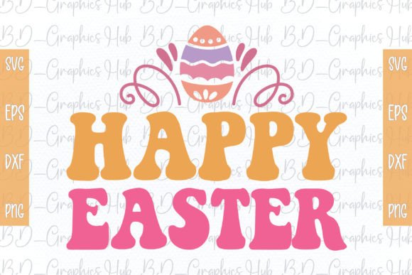 Happy Easter Retro Wavy SVG Review