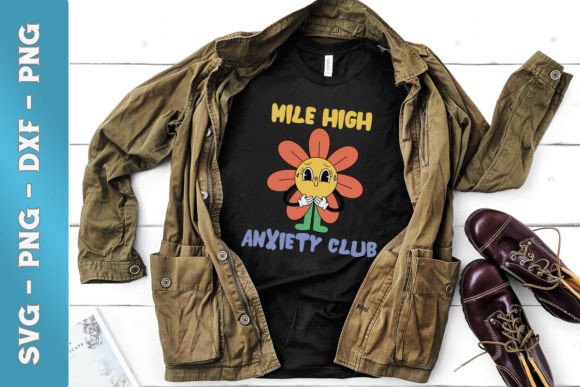 Mile High Anxiety Club Retro Flower SVG