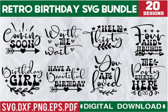 Retro Birthday SVG Bundle Review