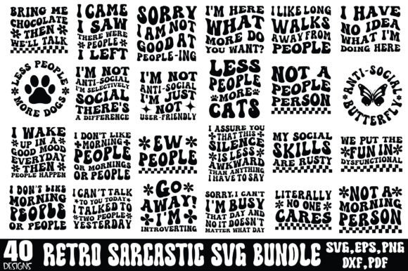 Retro Sarcastic SVG Bundle Review