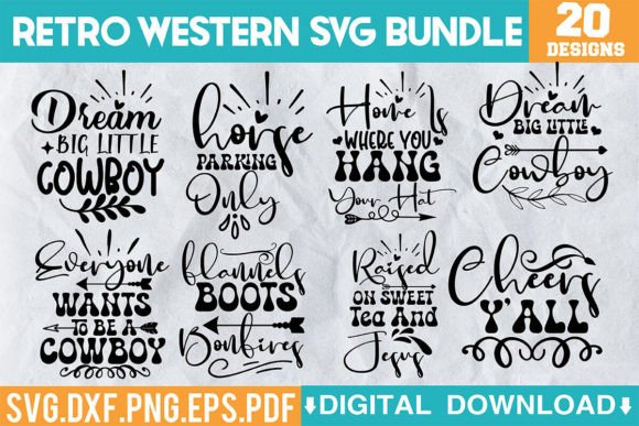 Retro Western SVG Bundle Review